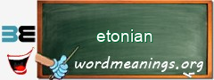 WordMeaning blackboard for etonian